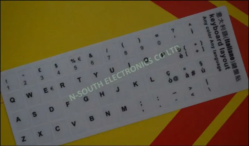 Наклейка на итальянскую клавиатуру для изменения языка клавиатуры