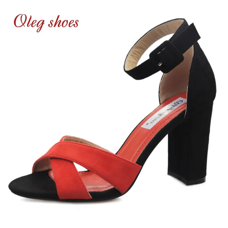 Color Rojo Negro Sandalias De Tacón Para Mujer Vestido De Fiesta Buy Sandalias De Tacón De Color Rojo Para Mujer,Zapatos De Vestir Con Tacón Para