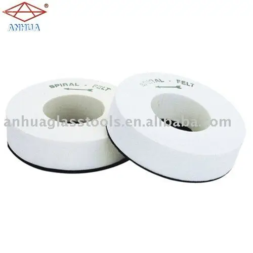 Spiral Felt Wheel Polishing Wheel On Glass Edge Buy Felt Glass Polishing Wheels,Glass