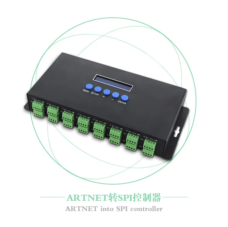 Контроллер лайт. Artnet dmx512. Контроллер artnet SPI. Контроллер SPI-150w - 24v. Led Controller, Full Color programmeerbare, DMX.