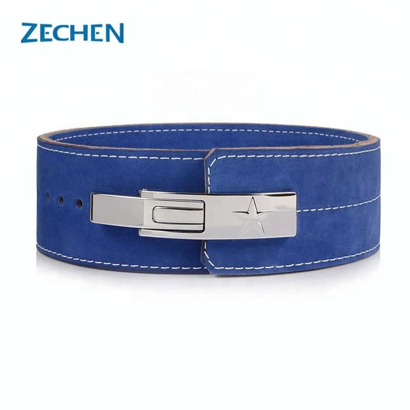 Custom Back Support Gym Leather Powerlifting Lever Belt Weight Lifting Belts Buckles Weightlifting Lever Belt logo