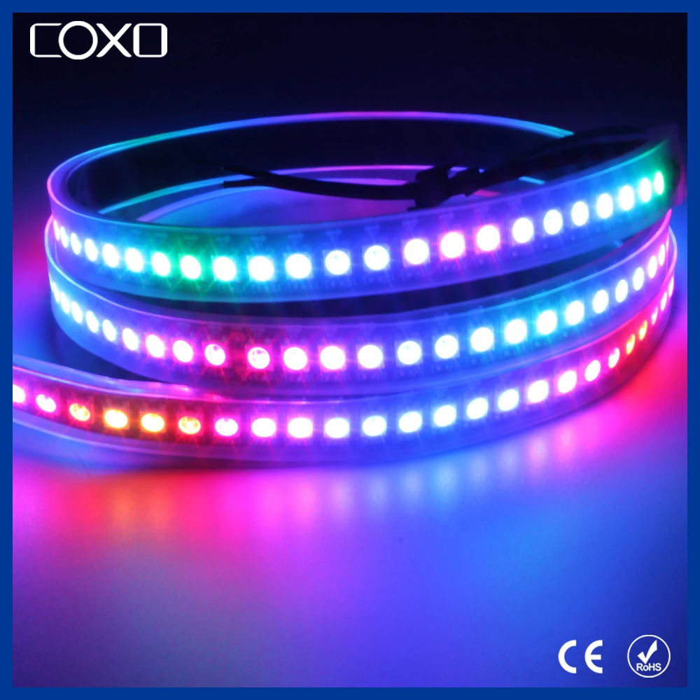 WS2812 rgb Цифровой Изменение Цвета Гибкие Светодиодные Полосы Света