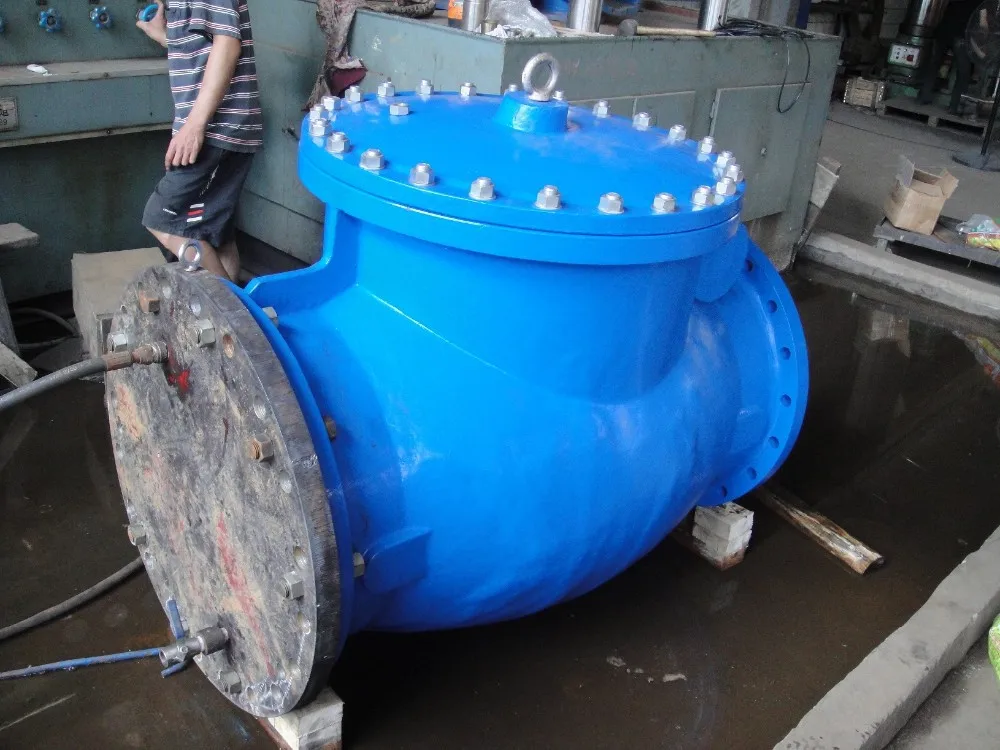 Swing Check Valve with Counterweight & Hydraulic Damper Ductile Iron Carbon Steel Body Size Size DN50-DN1000 PN10/16