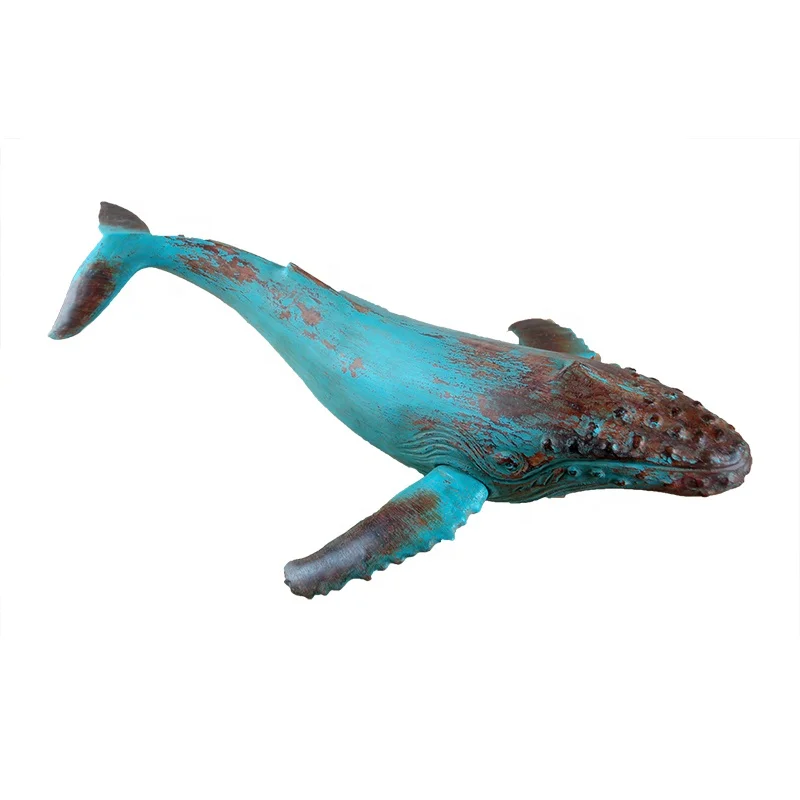 Humpback Sculpture Whale Sculpture Home Decor Resin Imitation Wood