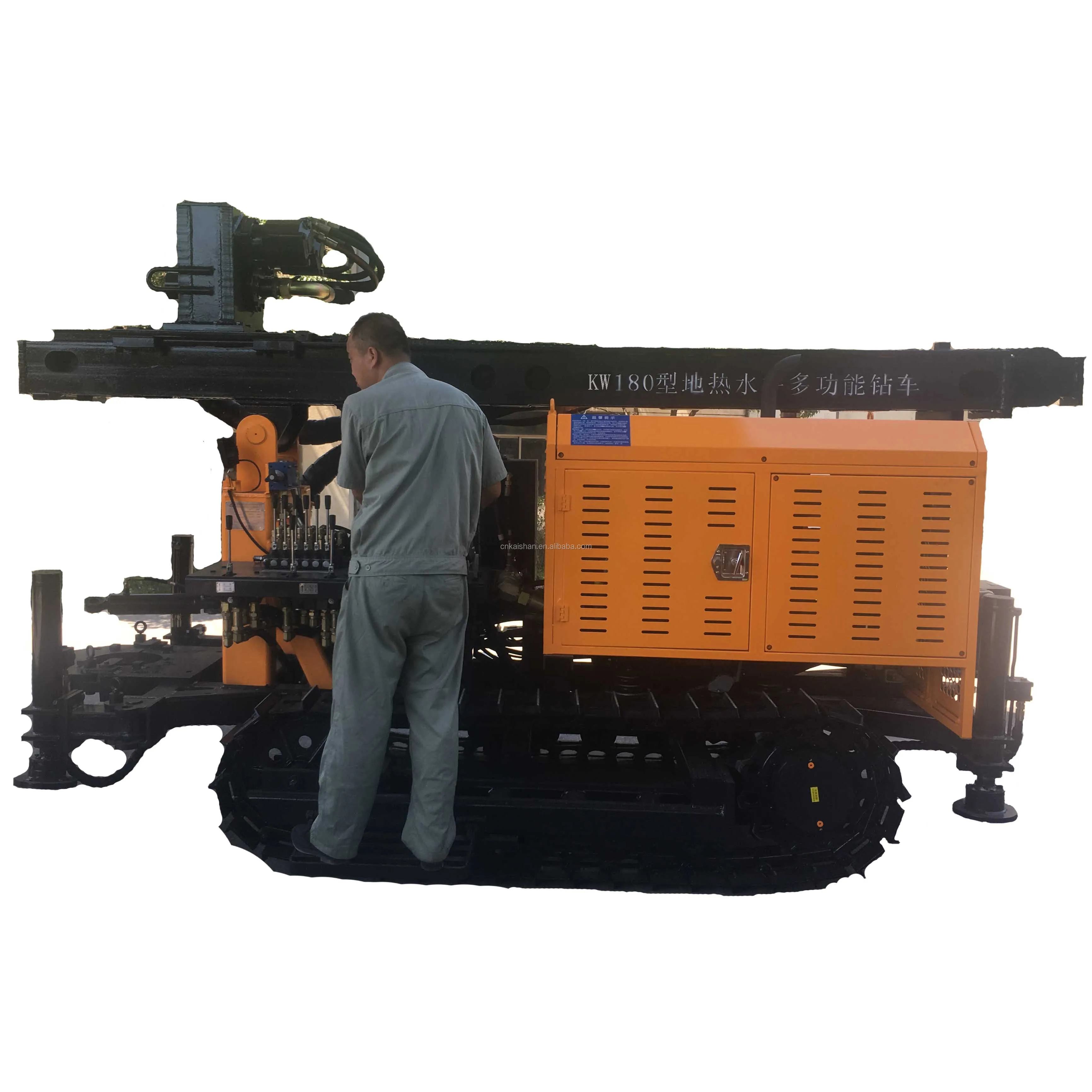 
 Fast drilling speed dth semi-hydraulic KW180 Hot sale 100-205mm large hole 400m rig machine water