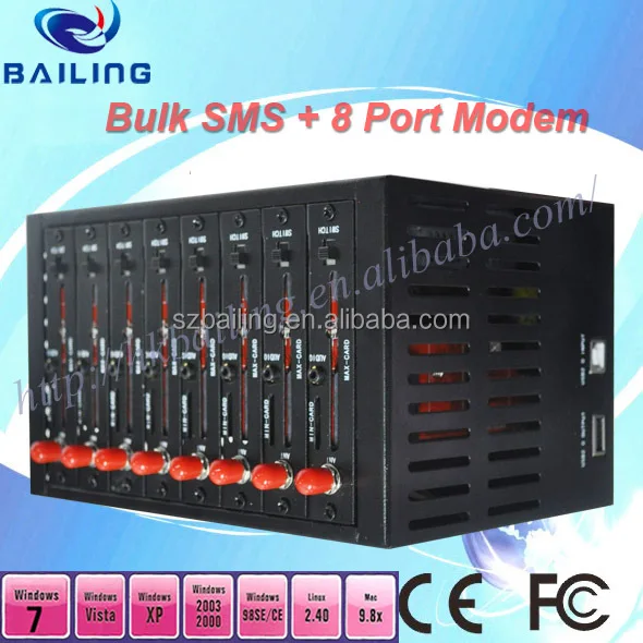 
Wavecom q2406 gsm gprs модемный пул 8 портов Модем пакетной радиосвязи общего назначения с tcp/ip стек 