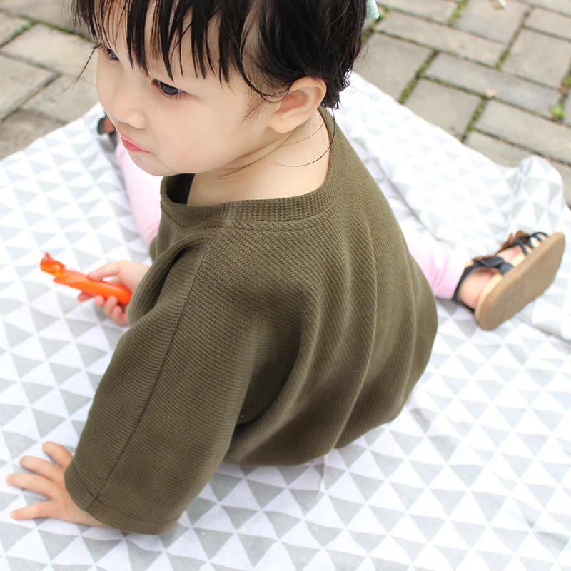 Индивидуальная одежда, модель маленькой девочки, топ, 100 смесь хлопка, коричневая, большие размеры, Детская футболка