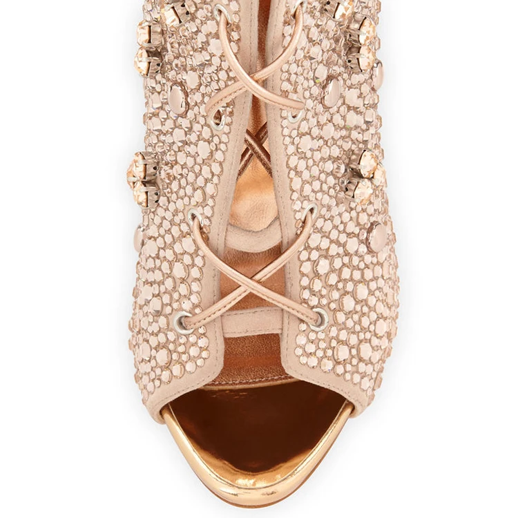 Comfortable Costly Diamond Shoes Cross Belt Type Stripy Stilettos High Heel  Party Sandals