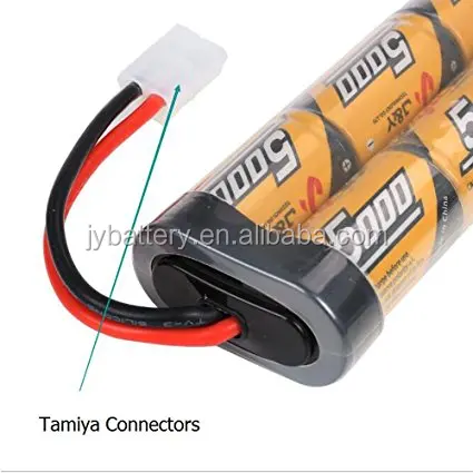 Tosiicop Batterie RC 6 V 2400 mAh - AA NiMH - Rechargeable - Avec prise SM- 2P et câble de charge USB pour télécommande - Pour voiture RC Truck Auto Stunt Véhicules Bat