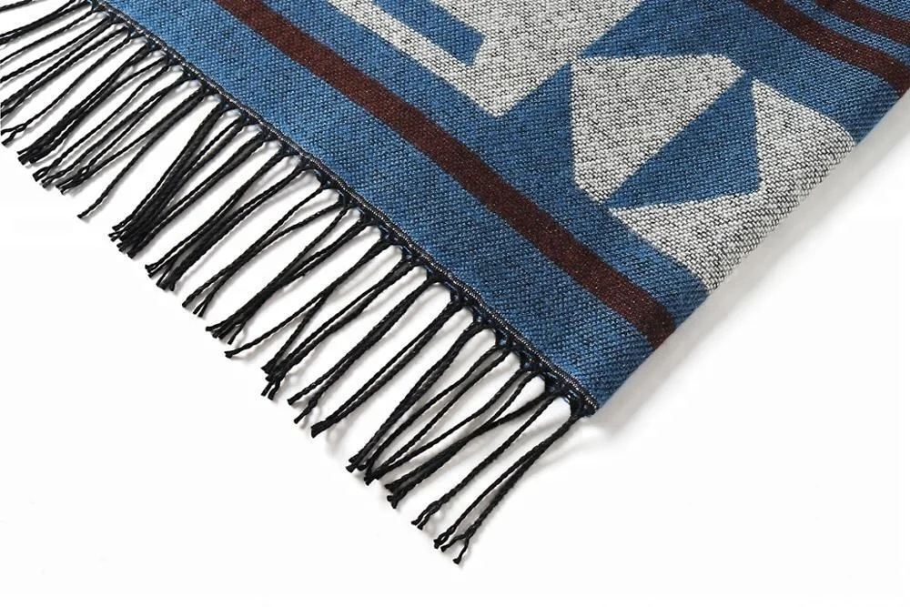 Новые стильные мексиканские кашемировые зимние пончо свитера Топы для женщин накидки