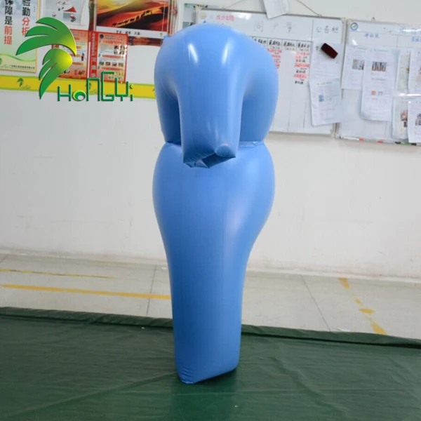 Newly Customized Double Layer PVC Inflatable Blue Jumpsuit Costume