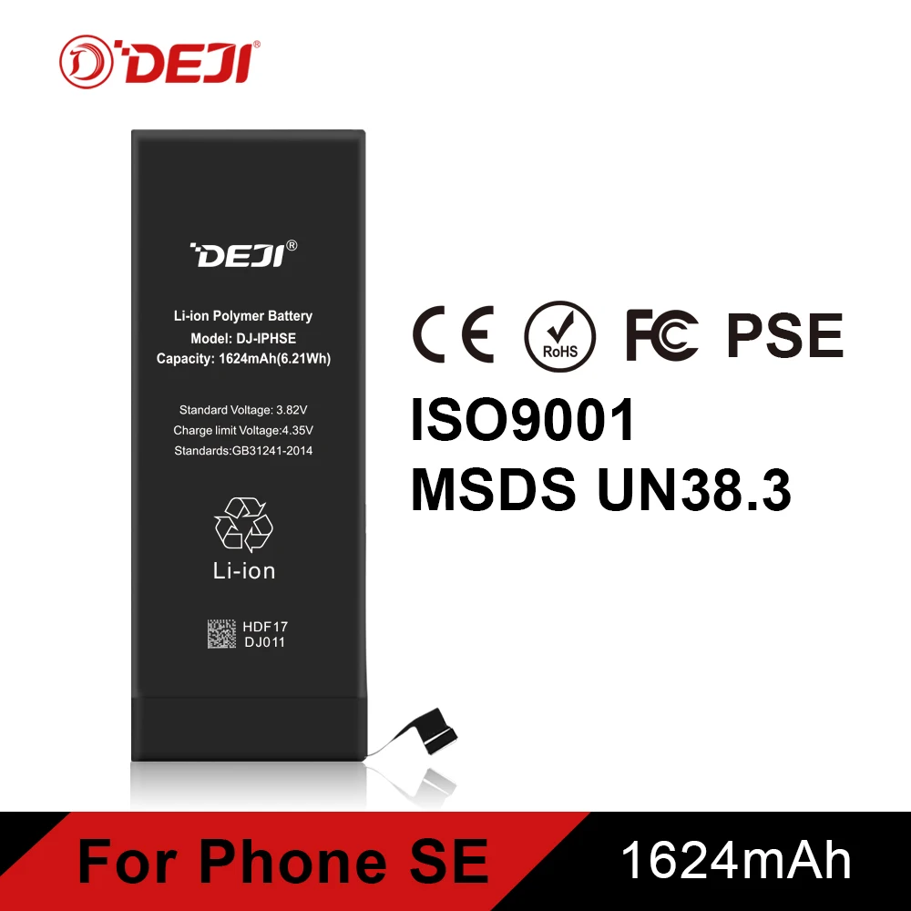 High Capacity Li Ion Battery DEJI Hot Sale Replacement Battery Internal  Battery for iphone SE