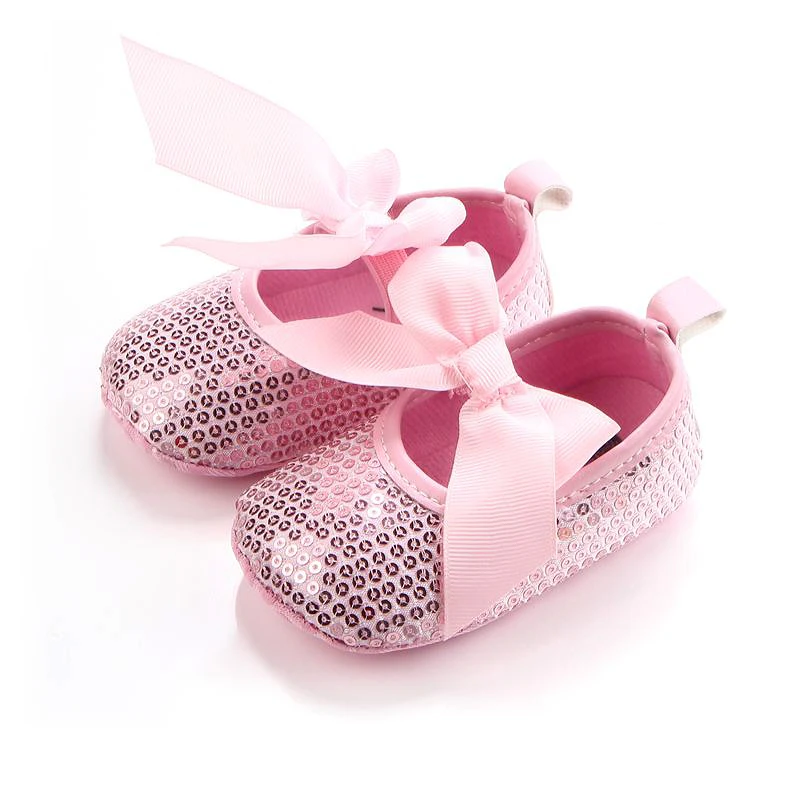 Wholesale Foreign Trade Casual Sequin Princess Shoes Soft Soles Anti-Slip Walking Shoes