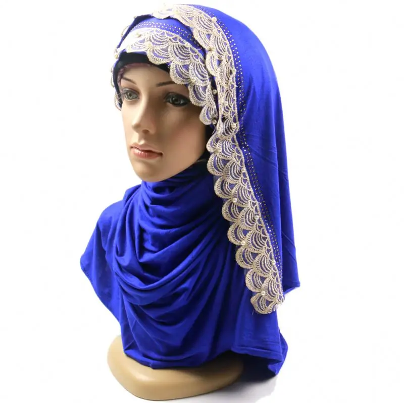 Muslim Jersey Monochrome Cotton Hijab 