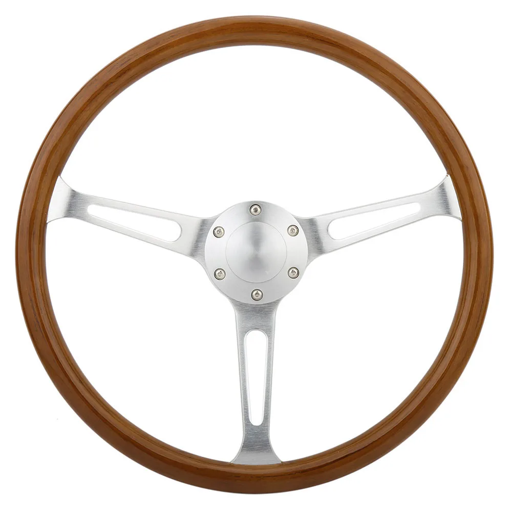 Classic Handmade Wooden Steering Wheel - 380mm Diameter
