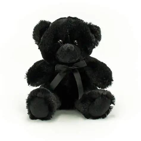 Cute Sparkle Black Teddy Bear 18cm 