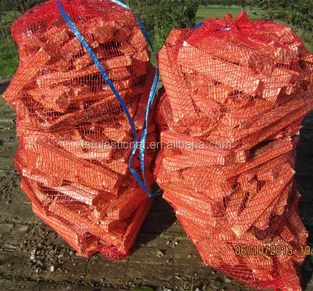 Prostko LTD 100 Green Net Sacks – 55cm X 80cm – 30Kg Capacity – Mesh Woven Bags For Logs, Onions-646793