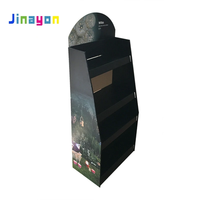 Jinayon Custom Wholesale Corrugated Paper Display Stand Eco-Friendly Promotion Cardboard Display with Recycled Materials