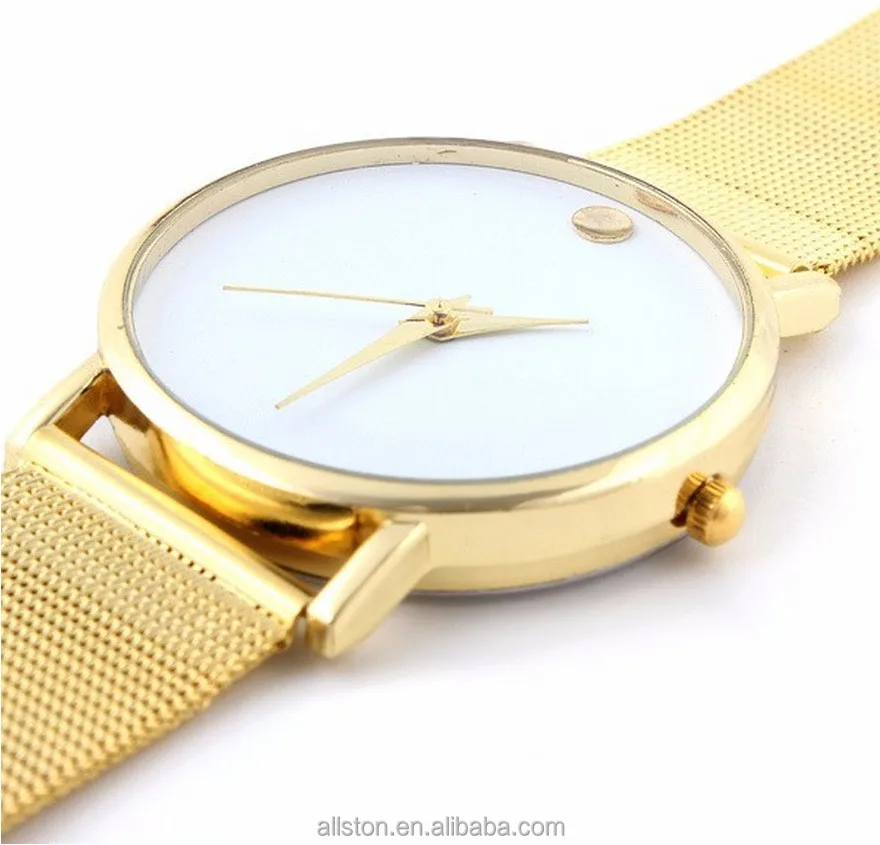 Geneva Hot Style Simple Dial Alloy Net with a Male Watch Geneva Business Quartz Watch
