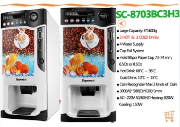 Hot & Cold Automatic Coffee Machine for Family Commercial Sc-8703bc3h3 -  China Coffee Machine and Coffee Maker price