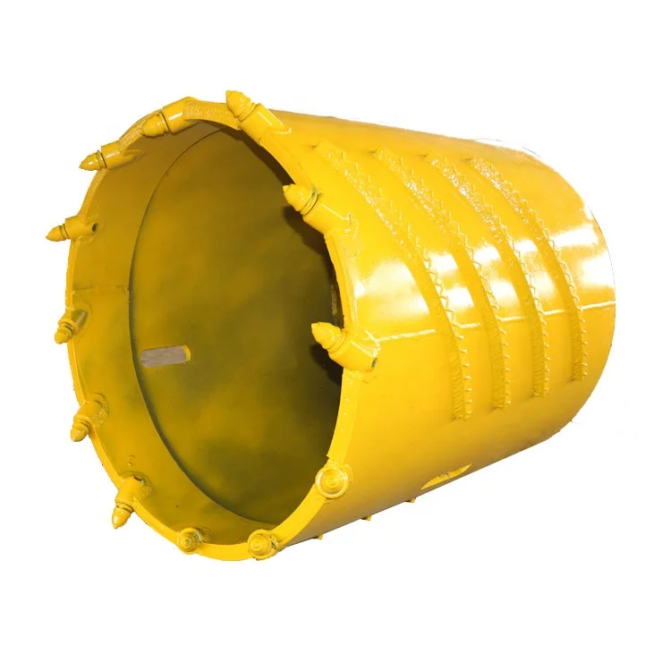 Bored Piling Tools Diamond Core Drill Bucket Core Barrel With Rock Drilling Bits for Rock Layers