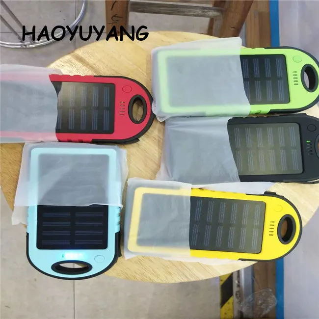 Solar Power Bank 5000mAh Solar Power Banks Mobile Power Bank for IPhone8 Charger