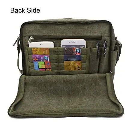 Multifunctional Mens Womens Crossbody Handbag Messenger Shoulder Purse Bag Canvas Travel Purse Change Packet