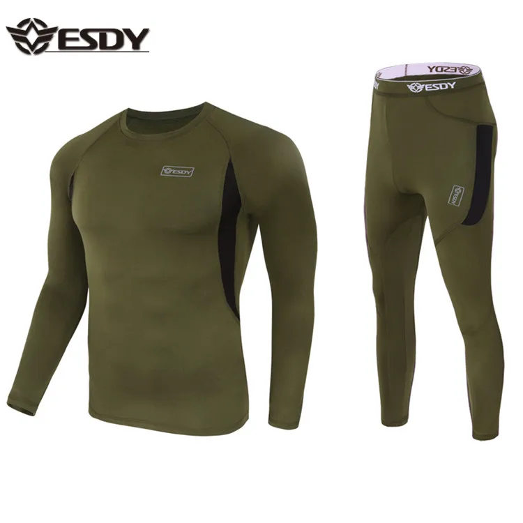 ESDY Outdoor Thermal Underwear Suit Sports Tactical Long Johns