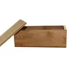 Bamboo and wood raw wood color-Pull off lid