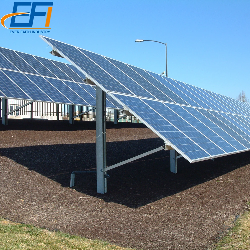 Single Axis Solar Tracker Mobile Pv Solar Panel Racking Mounting Ground