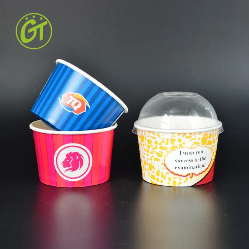 12 oz Freezer Containers And Lids With Non-vented Lids To Prevent Freezer Burn Frozen Dessert Supplies Perfect For Ice Cream 10 Count Compostable Eco Friendly Paper Cups 