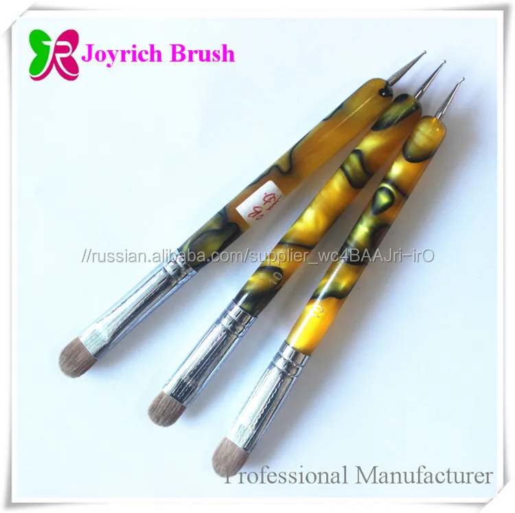 Профессиональные акриловые ручки high end Овальные Колонок французский Nail Art Кисть