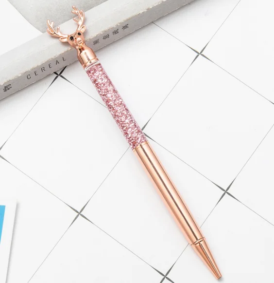 floating  Ballpoint Pens,3 Pcs Rose Gold and Silver Metal Pens with Black Ink