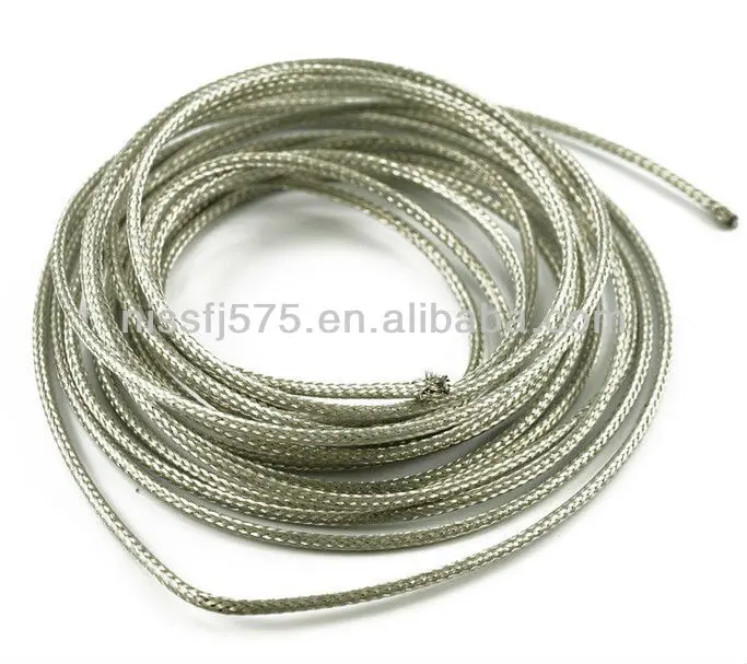 Одножильный экранированный провод, FEP/силиконовый резиновый изолированный + медный плетеный защитный провод