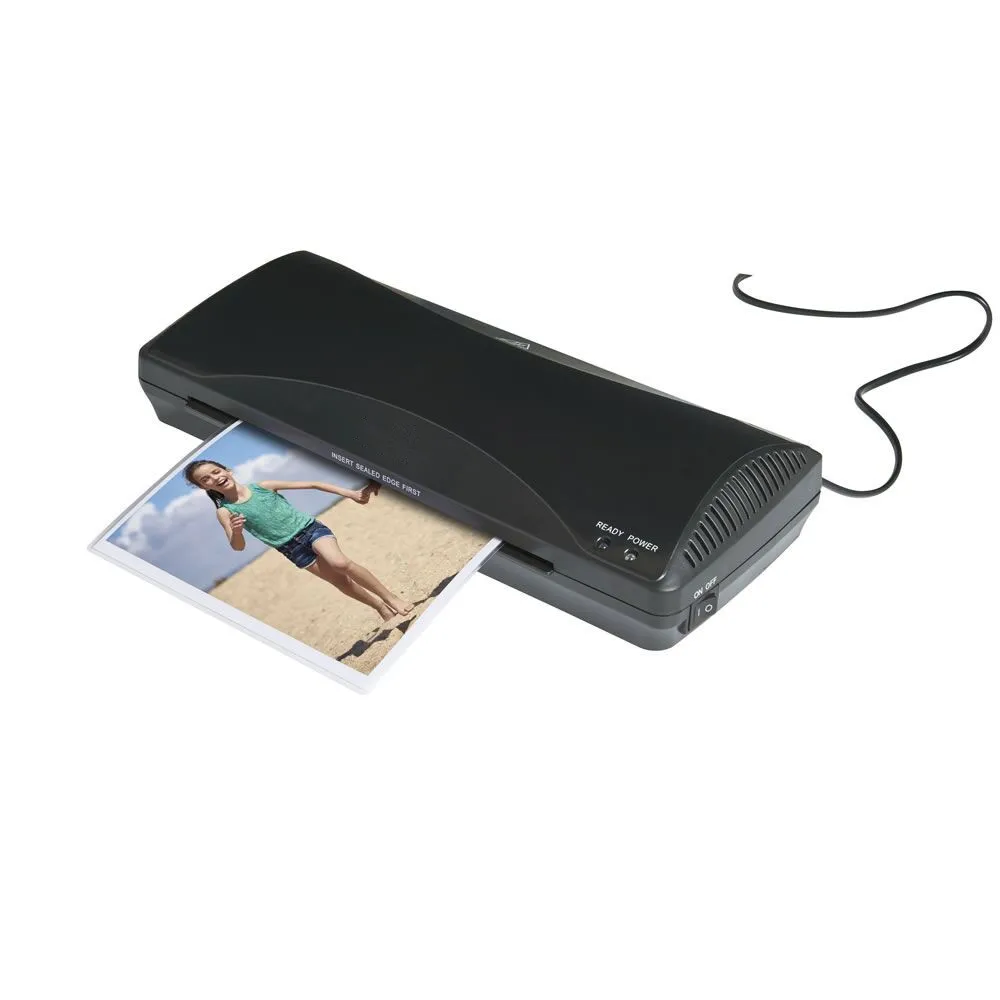 A4 Laminating Machine In Black Hot or Cold Laminater Fast Warm-up Office Home 