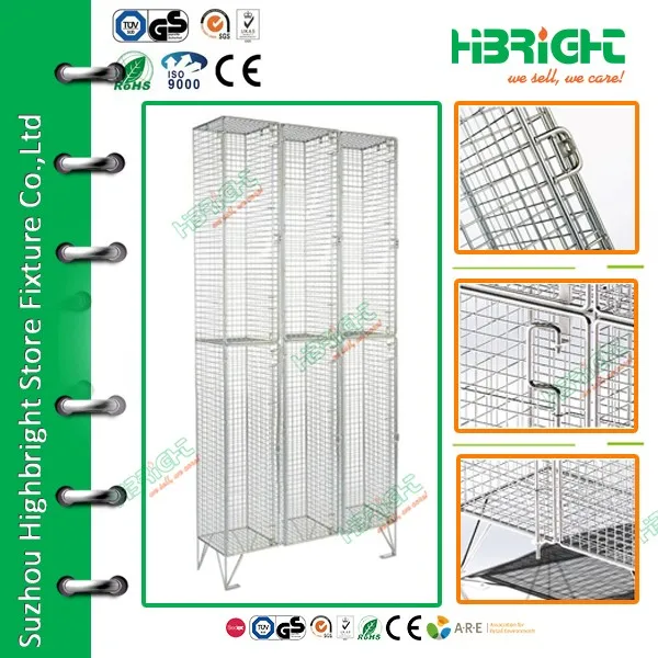 Стальной шкаф для одежды из проволочной