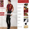 Traje de camisa de manga corta + Gorra de pico negra + Epaulette 1