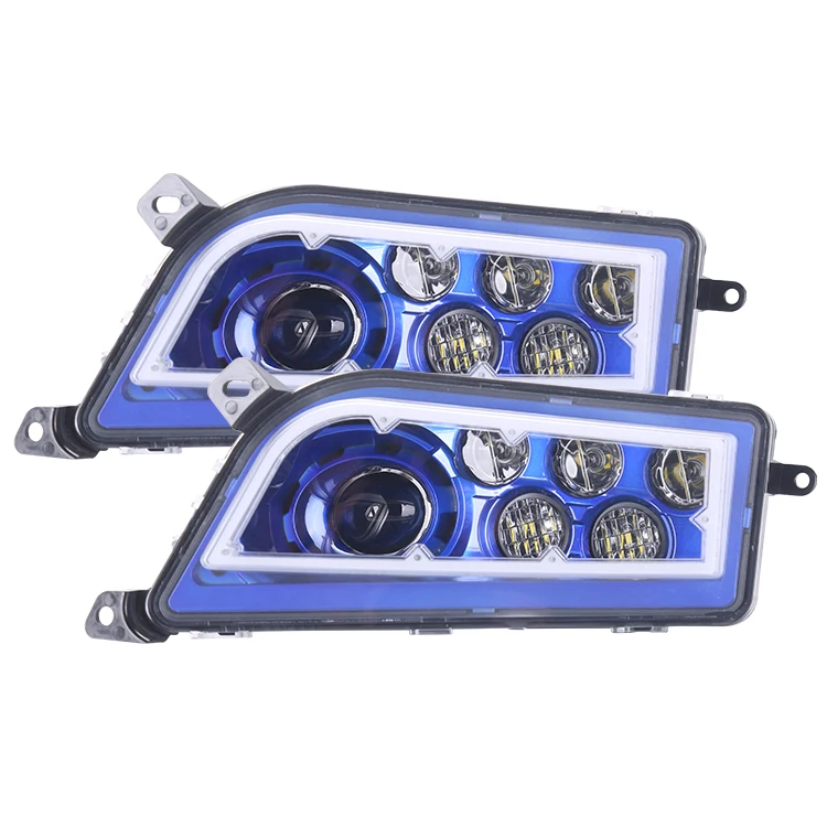 Pair Auto Accessories ATV Blue Halo LED Headlights for Polaris RZR 900 XP 1000 