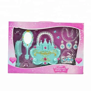 EPT Children Popular Gift Plastic Girls Fashion Princess Kids Makeup Kit Pretend Beauty Set Toy Make up Sets  for Girl
