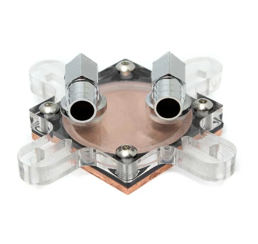 
С 2 хромированными медными смесителями 74x70x33 мм, красная медная основа, блок водяного охлаждения ЦП для радиатора ЦП компьютера 