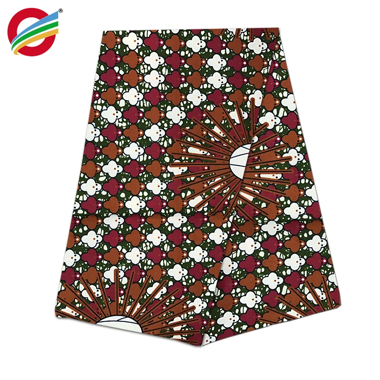 Новый стиль ткань с Африканским принтом 100% полиэстер воском 6