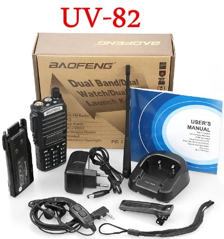 
5-7 км лучший диапазон 8 Вт иди и болтай Walkie Talkie “иди и boafeng UV82 8 W Vhf Uhf удобный радио дальний уоки-токи Baofeng UV-82 