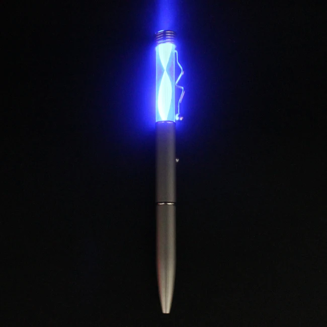 High Quality Custom Flashing Light up Ballpoint Pen Promotional LED Metal Pen