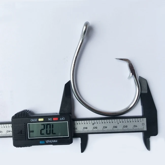 5Pcs Cerchi In Acciaio Inox Gancio Grande Gioco Pesca In - Foto 7