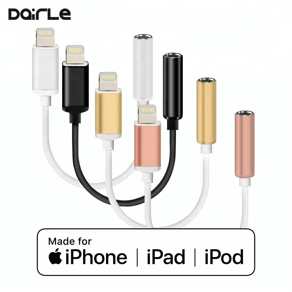 Лицензионный адаптер MFI 3 5 мм для наушников аудиокабель AUX