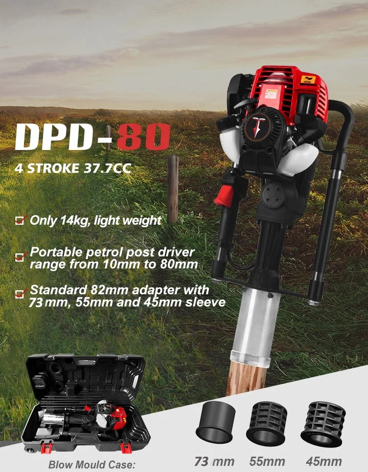 CE Portable Hammer Piling Machine Guardrail Post Driver for Sale