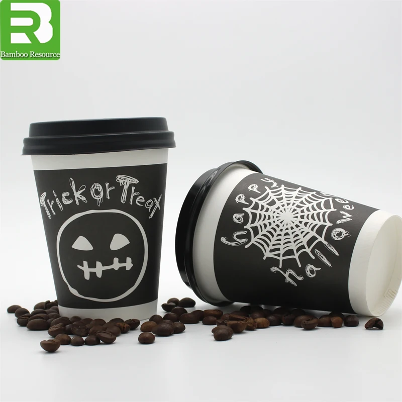 Biodegradable Eco Wheat Straw Disposable Custom Paper Coffee Cafe Design Beverage Cups to Go Cup