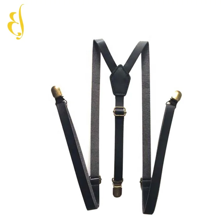 New design high quality genuine leather personalized suspenders
