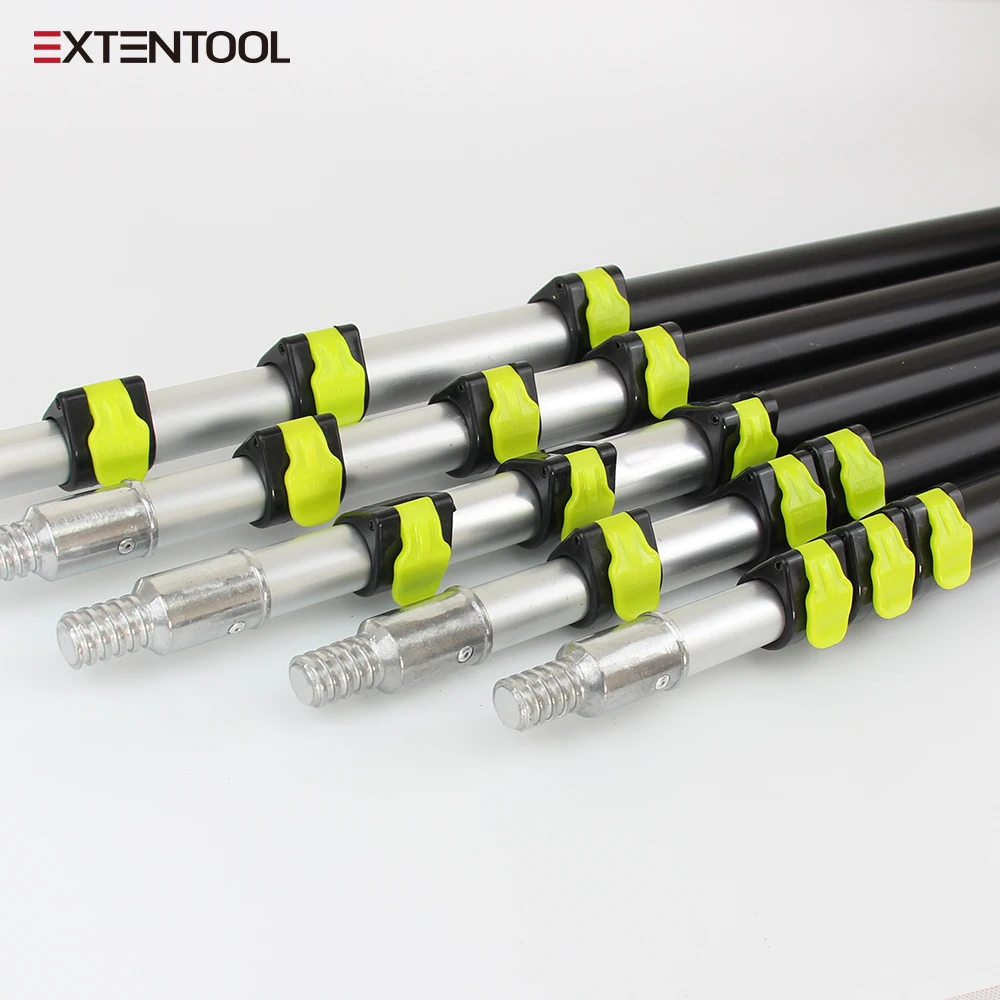 Exteneool Telescopic Gutter Cleaning Tools with Ceiling Cleaning Dust Brush and Brush Extension Handle