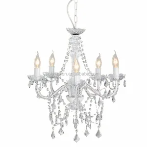 Hot New Products for 2015 Cheap Large Chandelier 5 Light Acrylic Decorative Chandelier Wedding Decoration NS-120009C